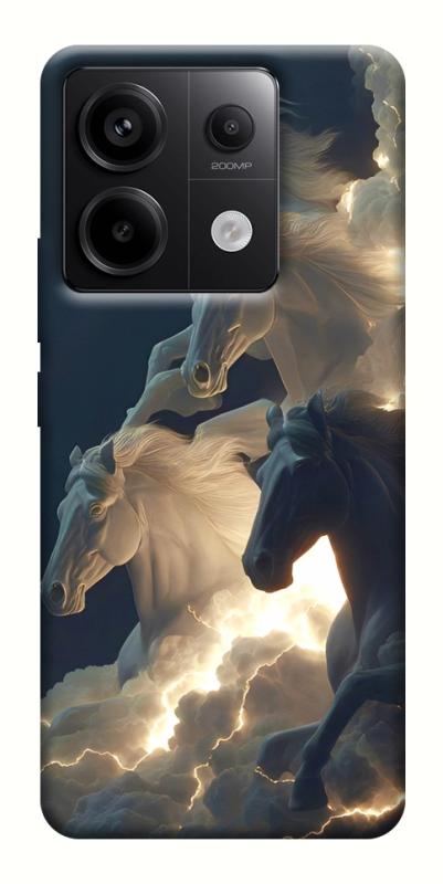 Чехол itsPrint Cloud Horses для Xiaomi Redmi Note 13 Pro 4G, животные, купить оптом с доставкой