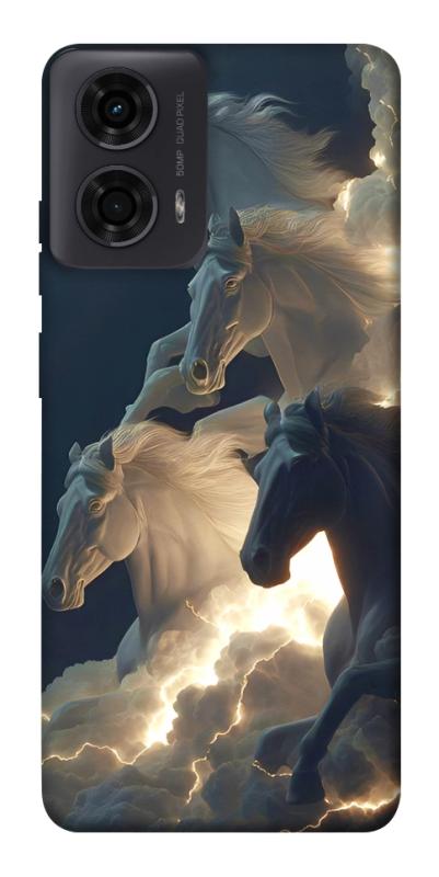 Чехол itsPrint Cloud Horses для Motorola Moto G24, животные, купить оптом с доставкой