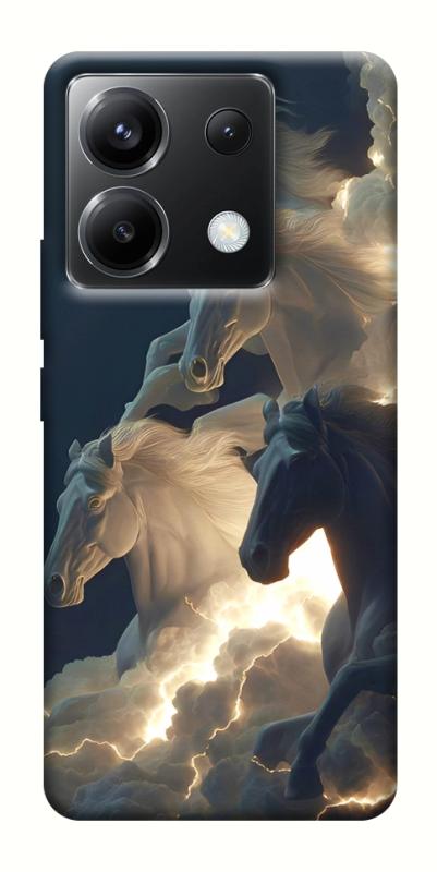 Чехол itsPrint Cloud Horses для Xiaomi Poco X6, животные, купить оптом с доставкой
