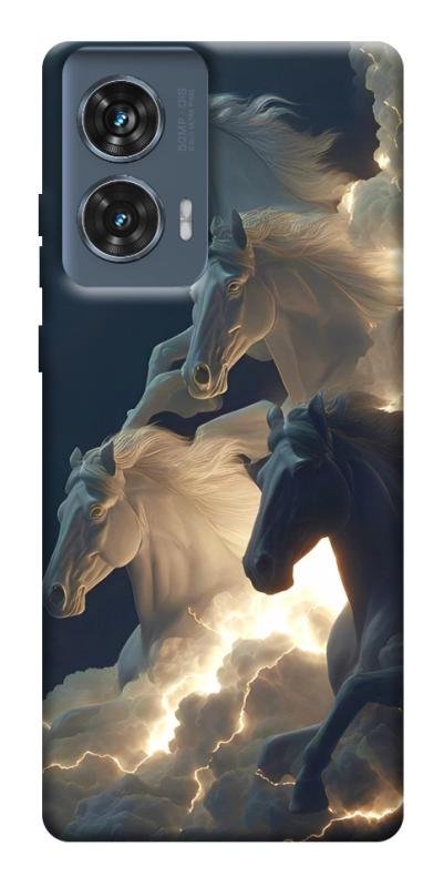 Чохол itsPrint Cloud Horses для Motorola Edge 50 Fusion, тварини, купити оптом з доставкою