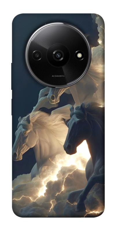 Чехол itsPrint Cloud Horses для Xiaomi Redmi A3, животные, купить оптом с доставкой