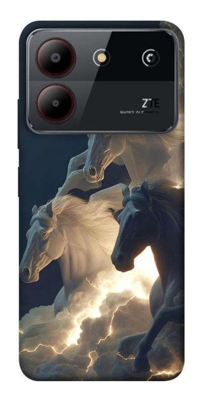 Чехол itsPrint Cloud Horses для ZTE Blade A54 4G, животные, купить оптом с доставкой