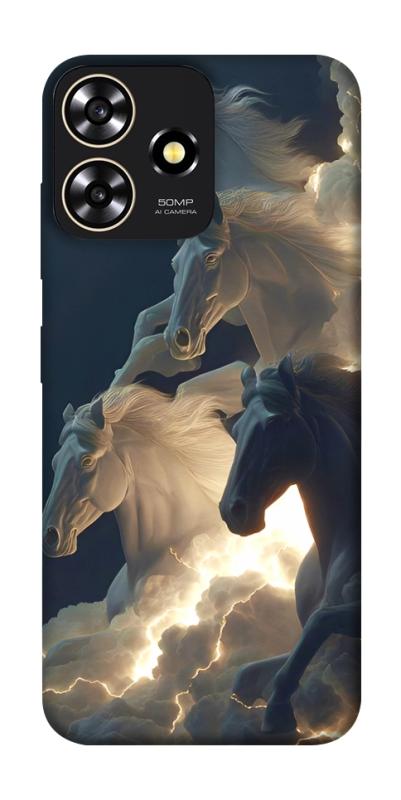 Чехол itsPrint Cloud Horses для ZTE Blade A73 4G, животные, купить оптом с доставкой