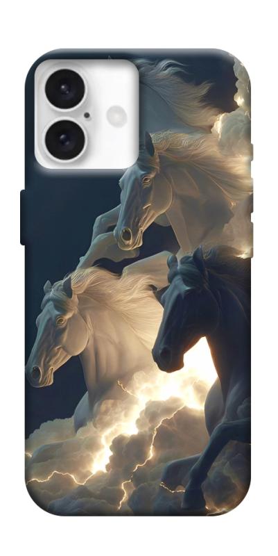 Чехол itsPrint Cloud Horses для Apple iPhone 16 Plus (6.7"), животные, купить оптом с доставкой