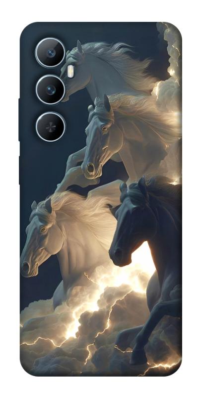 Чехол itsPrint Cloud Horses для Realme C65 4G, животные, купить оптом с доставкой