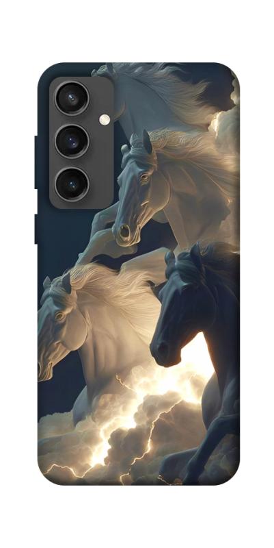Чехол itsPrint Cloud Horses для Samsung Galaxy S24 FE, животные, купить оптом с доставкой