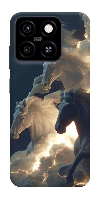 Чехол itsPrint Cloud Horses для ZTE Blade A55 4G, животные, купить оптом с доставкой