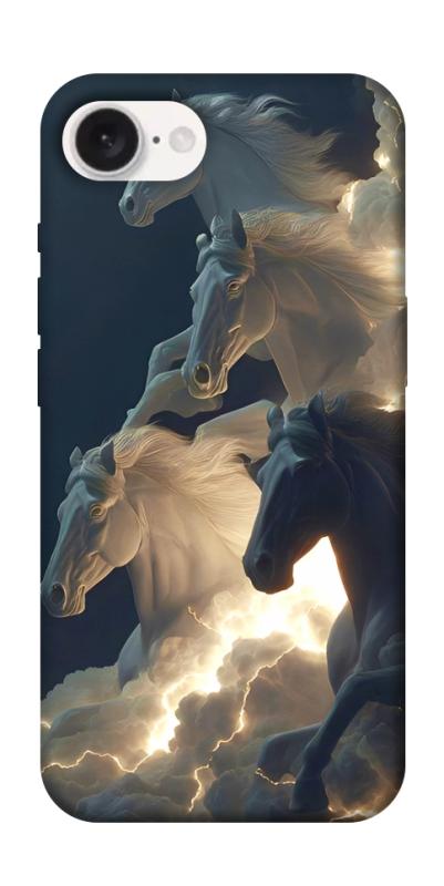 Чохол itsPrint Cloud Horses для Apple iPhone 16e (6.1"), тварини, купити оптом з доставкою