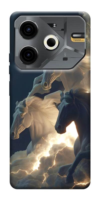 Чохол itsPrint Cloud Horses для TECNO Pova 6 Neo (LI6), тварини, купити оптом з доставкою