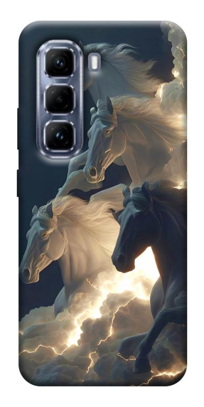 Чехол itsPrint Cloud Horses для Infinix Hot 50 Pro, животные, купить оптом с доставкой