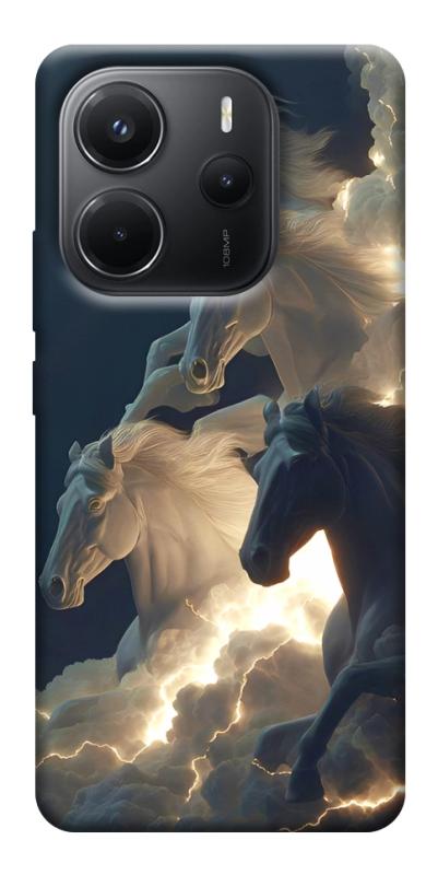 Чехол itsPrint Cloud Horses для Xiaomi Redmi Note 14 4G (Europe version), животные, купить оптом с доставкой