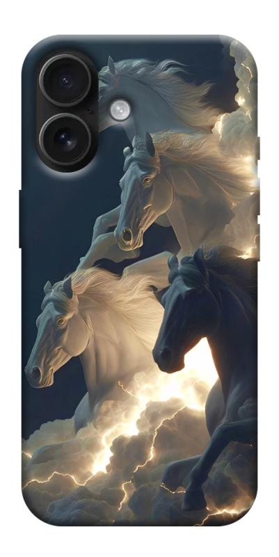 Чехол itsPrint Cloud Horses для Apple iPhone 17 (6.3"), животные, купить оптом с доставкой
