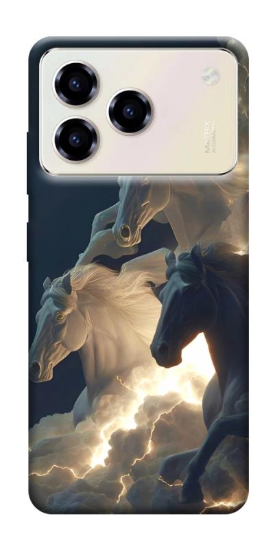 Чехол itsPrint Cloud Horses для ZTE Blade A76, животные, купить оптом с доставкой