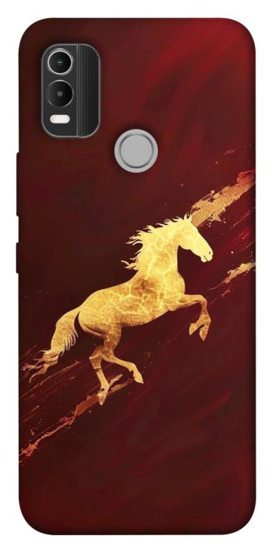 Чехол itsPrint Gold Splash для Nokia C21 Plus, животные, купить оптом с доставкой