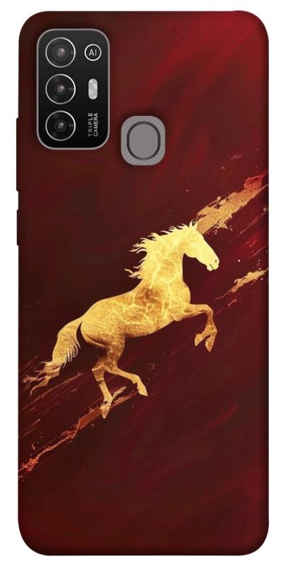 Чехол itsPrint Gold Splash для ZTE Blade A52, животные, купить оптом с доставкой