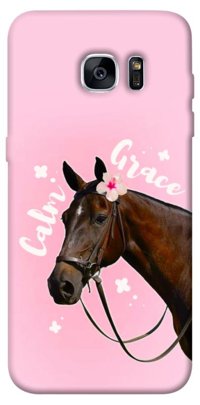 Чехол itsPrint Horse with flower для Samsung G935F Galaxy S7 Edge, животные, купить оптом с доставкой