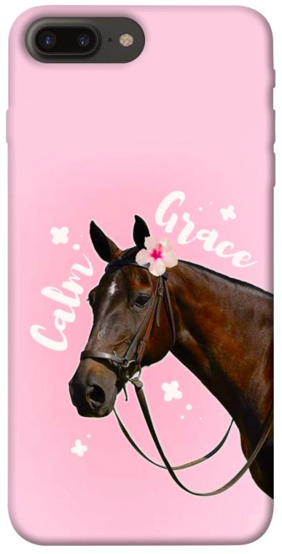 Чехол itsPrint Horse with flower для Apple iPhone 7 plus / 8 plus (5.5"), животные, купить оптом с доставкой