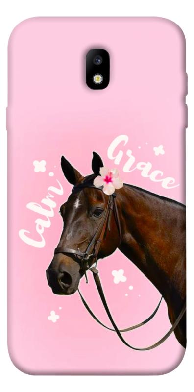 Чехол itsPrint Horse with flower для Samsung J730 Galaxy J7 (2017), животные, купить оптом с доставкой