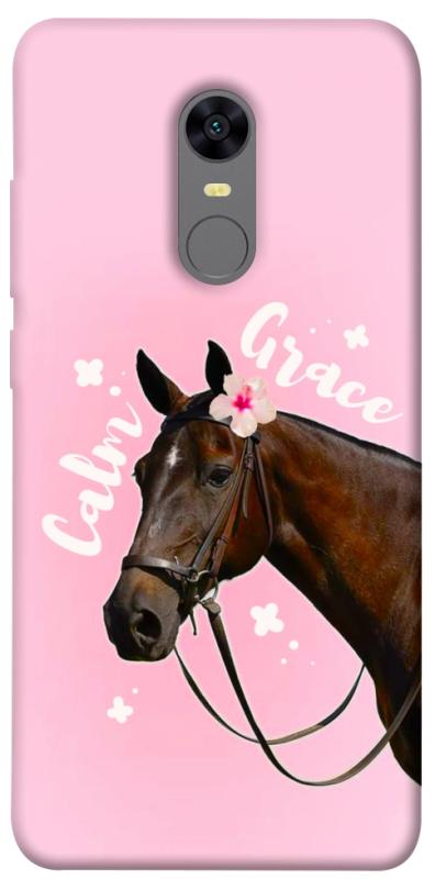 Чехол itsPrint Horse with flower для Xiaomi Redmi 5 Plus / Redmi Note 5 (Single Camera), животные, купить оптом с доставкой
