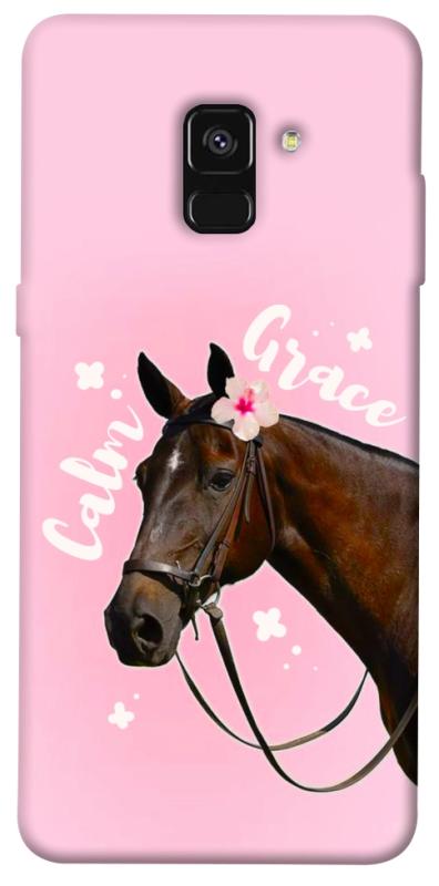 Чехол itsPrint Horse with flower для Samsung A530 Galaxy A8 (2018), животные, купить оптом с доставкой