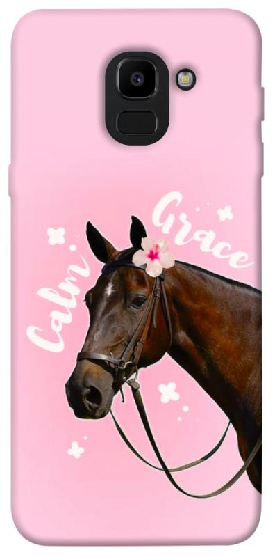 Чехол itsPrint Horse with flower для Samsung J600F Galaxy J6 (2018), животные, купить оптом с доставкой