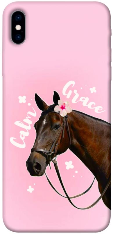 Чехол itsPrint Horse with flower для Apple iPhone XS Max (6.5"), животные, купить оптом с доставкой