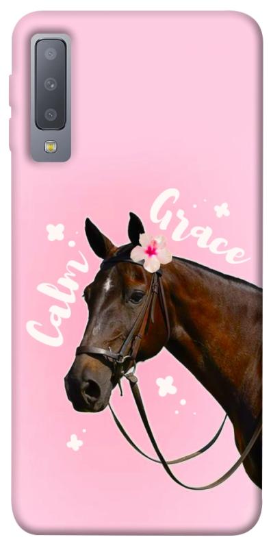 Чехол itsPrint Horse with flower для Samsung A750 Galaxy A7 (2018), животные, купить оптом с доставкой