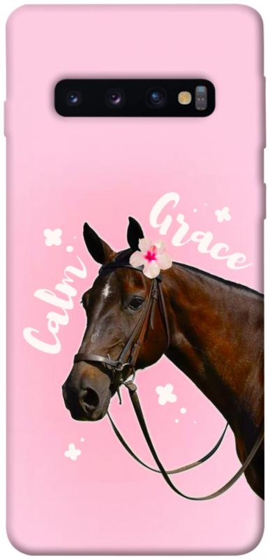 Чехол itsPrint Horse with flower для Samsung Galaxy S10, животные, купить оптом с доставкой
