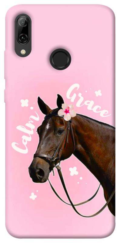 Чехол itsPrint Horse with flower для Huawei P Smart (2019), животные, купить оптом с доставкой