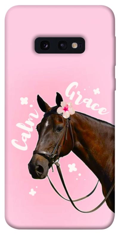 Чехол itsPrint Horse with flower для Samsung Galaxy S10e, животные, купить оптом с доставкой