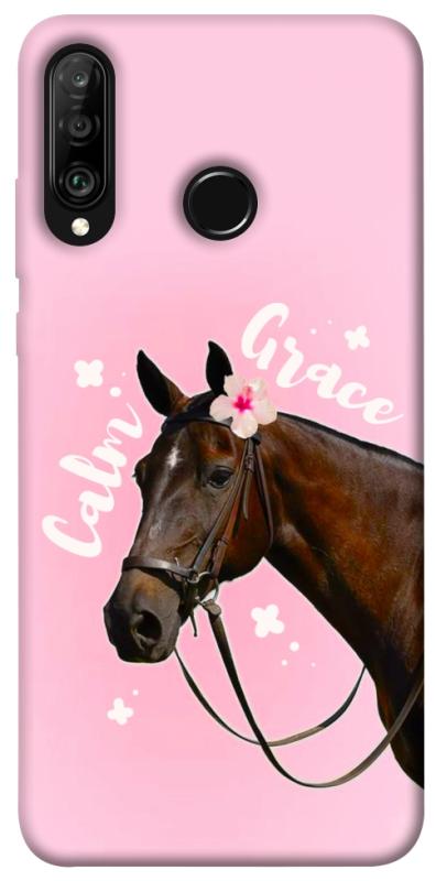 Чехол itsPrint Horse with flower для Huawei P30 lite, животные, купить оптом с доставкой