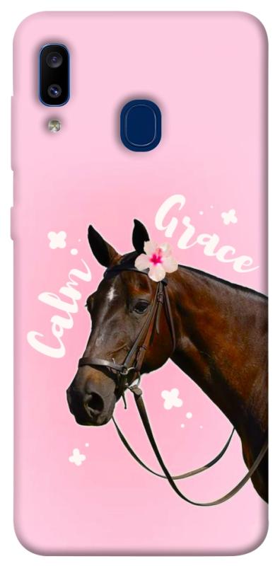 Чехол itsPrint Horse with flower для Samsung Galaxy A20 / A30, животные, купить оптом с доставкой