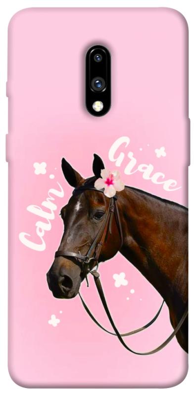 Чехол itsPrint Horse with flower для OnePlus 7, животные, купить оптом с доставкой