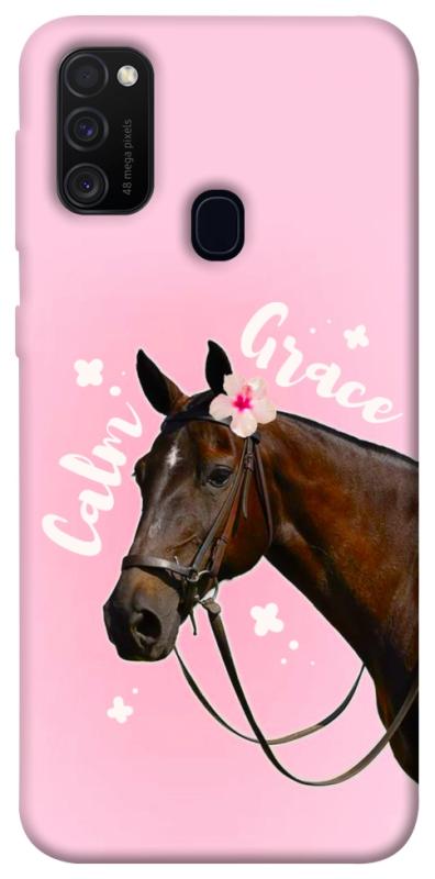 Чехол itsPrint Horse with flower для Samsung Galaxy M30s / M21, животные, купить оптом с доставкой
