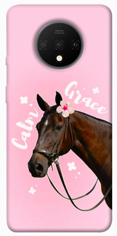 Чохол itsPrint Horse with flower для OnePlus 7T, тварини, купити оптом з доставкою