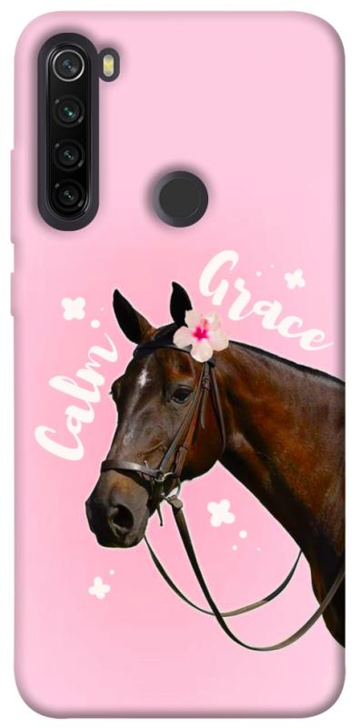 Чехол itsPrint Horse with flower для Xiaomi Redmi Note 8T, животные, купить оптом с доставкой