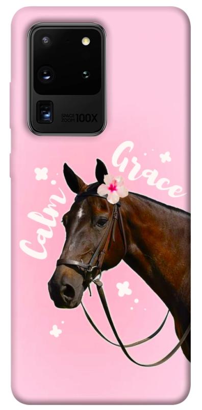 Чехол itsPrint Horse with flower для Samsung Galaxy S20 Ultra, животные, купить оптом с доставкой
