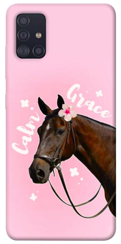 Чохол itsPrint Horse with flower для Samsung Galaxy A51, тварини, купити оптом з доставкою