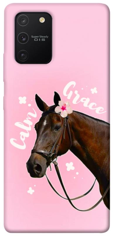 Чехол itsPrint Horse with flower для Samsung Galaxy S10 Lite, животные, купить оптом с доставкой