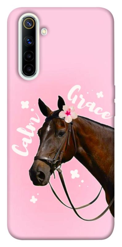 Чехол itsPrint Horse with flower для Realme 6, животные, купить оптом с доставкой
