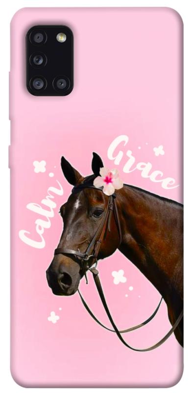 Чехол itsPrint Horse with flower для Samsung Galaxy A31, животные, купить оптом с доставкой
