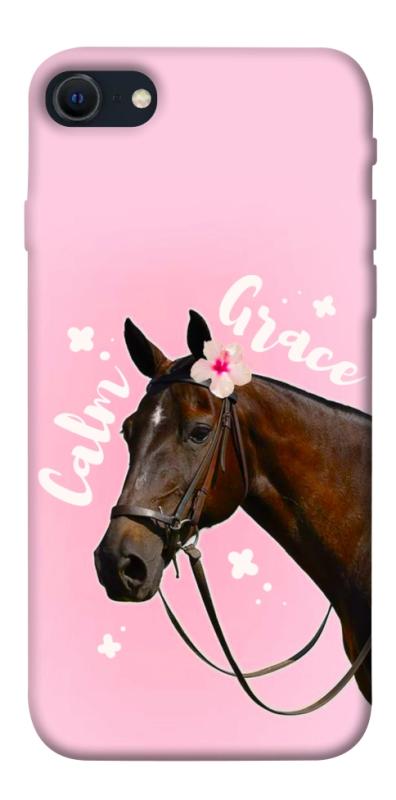 Чехол itsPrint Horse with flower для Apple iPhone SE (2020), животные, купить оптом с доставкой