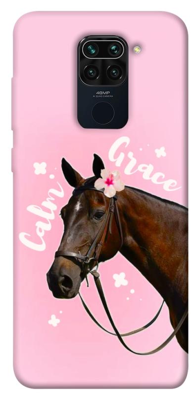 Чехол itsPrint Horse with flower для Xiaomi Redmi Note 9 / Redmi 10X, животные, купить оптом с доставкой