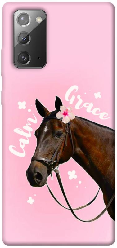 Чехол itsPrint Horse with flower для Samsung Galaxy Note 20, животные, купить оптом с доставкой