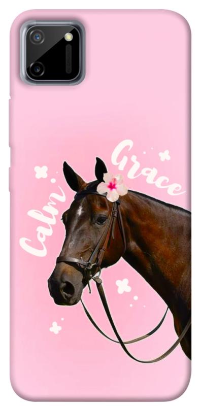 Чехол itsPrint Horse with flower для Realme C11, животные, купить оптом с доставкой