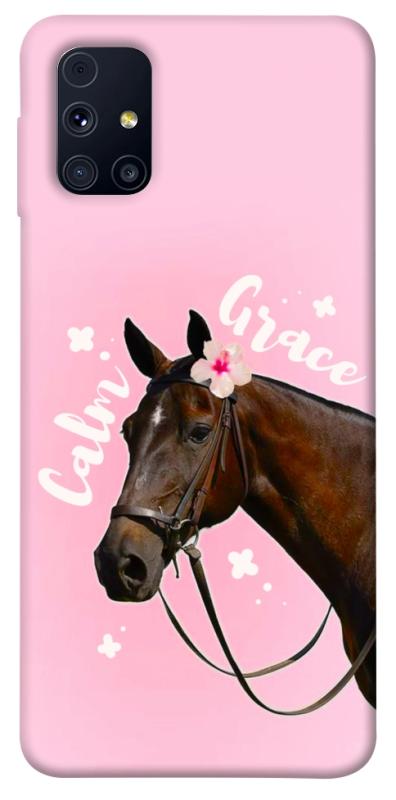 Чехол itsPrint Horse with flower для Samsung Galaxy M31s, животные, купить оптом с доставкой
