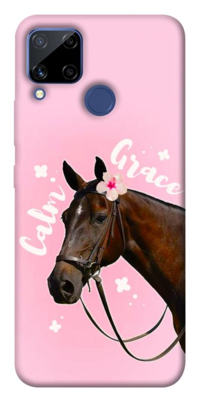 Чехол itsPrint Horse with flower для Realme C15, животные, купить оптом с доставкой