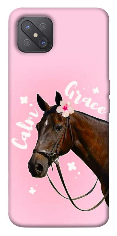 Чехол itsPrint Horse with flower для Oppo A92s, животные, купить оптом с доставкой