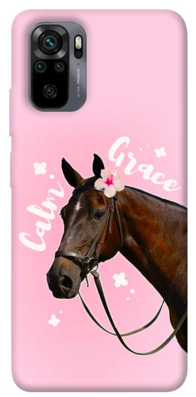Чехол itsPrint Horse with flower для Xiaomi Redmi Note 10 / Note 10s, животные, купить оптом с доставкой