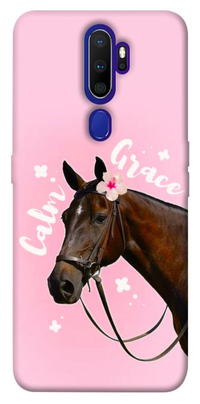 Чехол itsPrint Horse with flower для Oppo A5 (2020) / Oppo A9 (2020), животные, купить оптом с доставкой